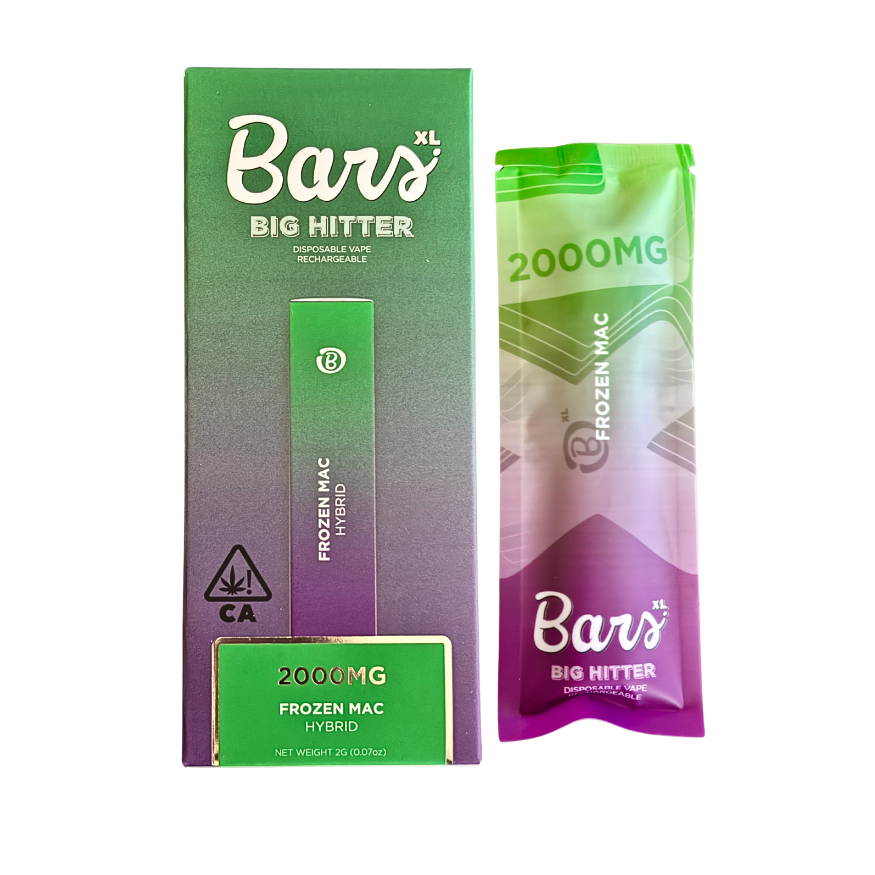 BARS XL FROZEN MAC 2G HYBRID LIVE RESIN DISPOSABLE VAPE PEN 