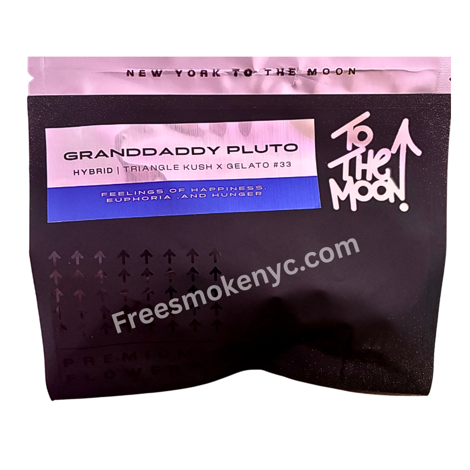 To the Moon 14g bag Grandaddy Pluto packaging on a transparent background 