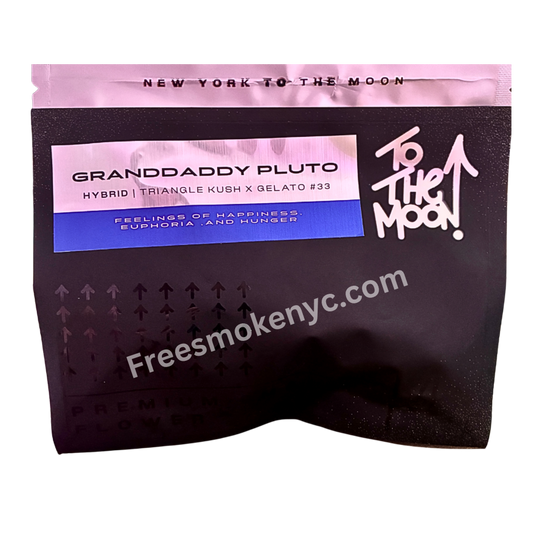 To the Moon 14g bag Grandaddy Pluto packaging on a transparent background 