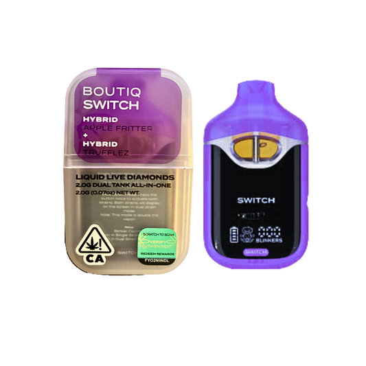 BOUTIQ SWITCH V4 APPLE FRITTER X TRUFFLEZ 2G DUAL TANK DISPOSABLE