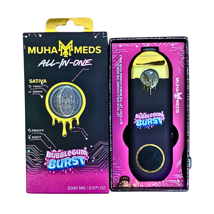 MUHA MEDS “BUBBLEGUM BURST” 2G DISPOSABLE; SATIVA STRAIN 