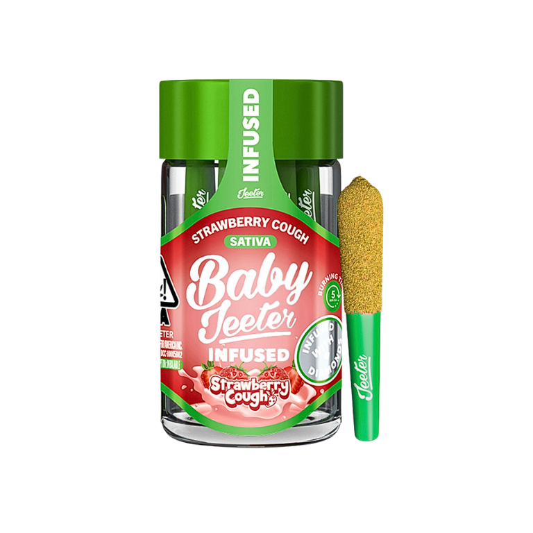 Baby Jeeter Strawberry Cough sativa infused pre-rolls