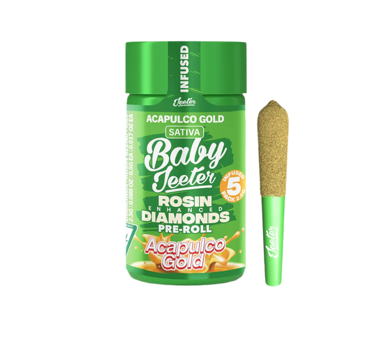 BABY JEETER  "ACAPULCO GOLD" INFUSED PRE-ROLL JAR