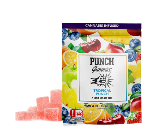 PUNCH THC INFUSED GUMMIES
"TROPICAL PUNCH”