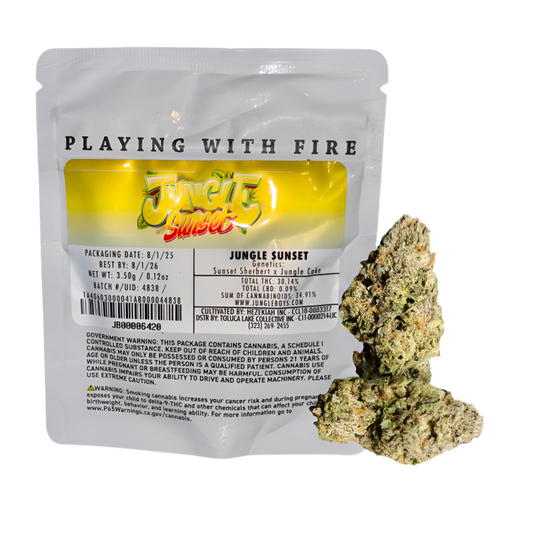 JUNGLE BOYS "JUNGLE SUNSET" CANNABIS FLOWER; HYBRID STRAIN 