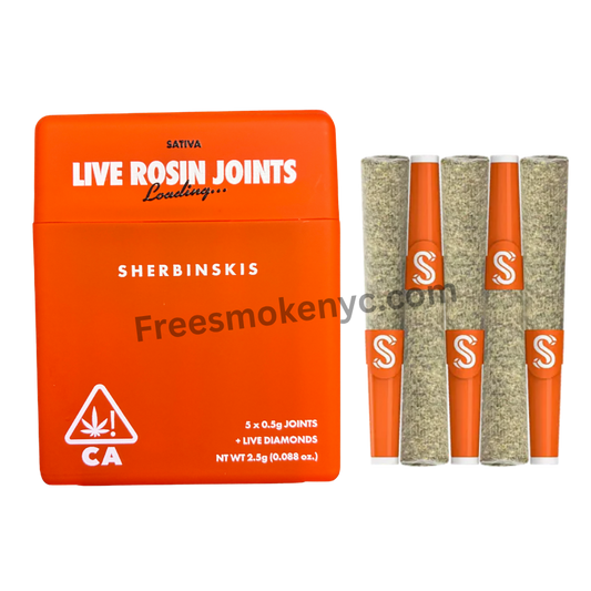 Sherbinskis infused preroll multpack Loading Sativa strain on transparent background 