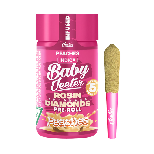 BABY JEETER  "PEACHES" INFUSED PRE-ROLL JAR; INDICA STRAIN 