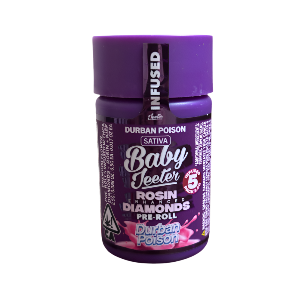 BABY JEETER "DURBAN POISON" INFUSED PRE-ROLL JAR