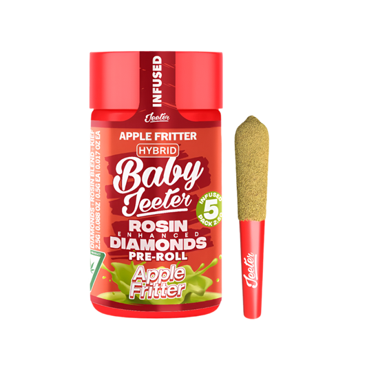 BABY JEETER  "APPLE FRITTER" INFUSED PRE-ROLL JAR; HYBRID STRAIN