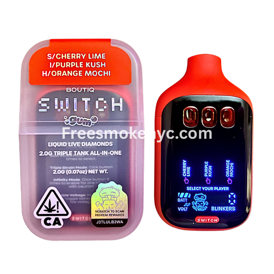 Boutiq Switch Gum Edition 2g Triple Tank Vape - 93.45% THC
