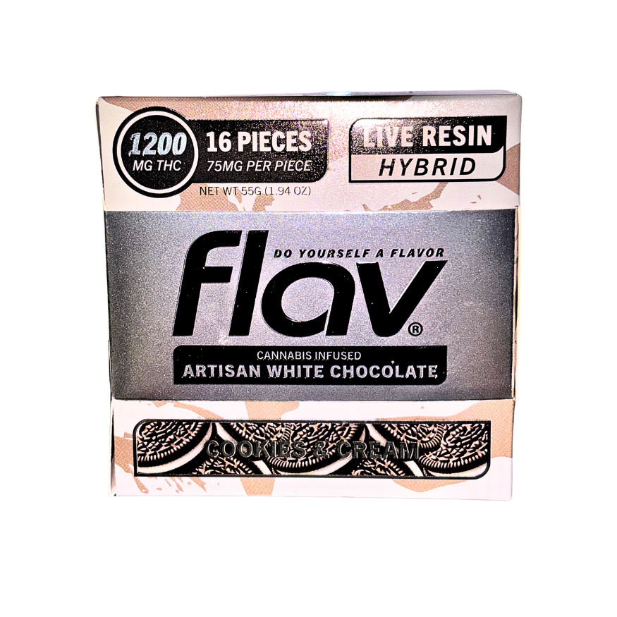 FLAV COOKIES N CREAM LIVE RESIN INFUSED ARTISAN CHOCOLATE BAR