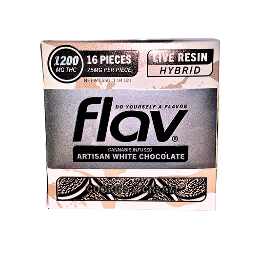 FLAV COOKIES N CREAM LIVE RESIN INFUSED ARTISAN CHOCOLATE BAR