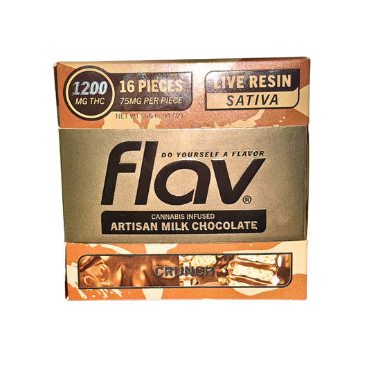 FLAV CRUNCH LIVE RESIN ARTISAN MILK CHOCOLATE BAR