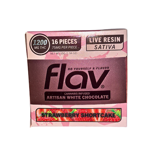 FLAV STRAWBERRY SHORTCAKE CANNABIS INFUSED ARTISAN CHOCOLATE