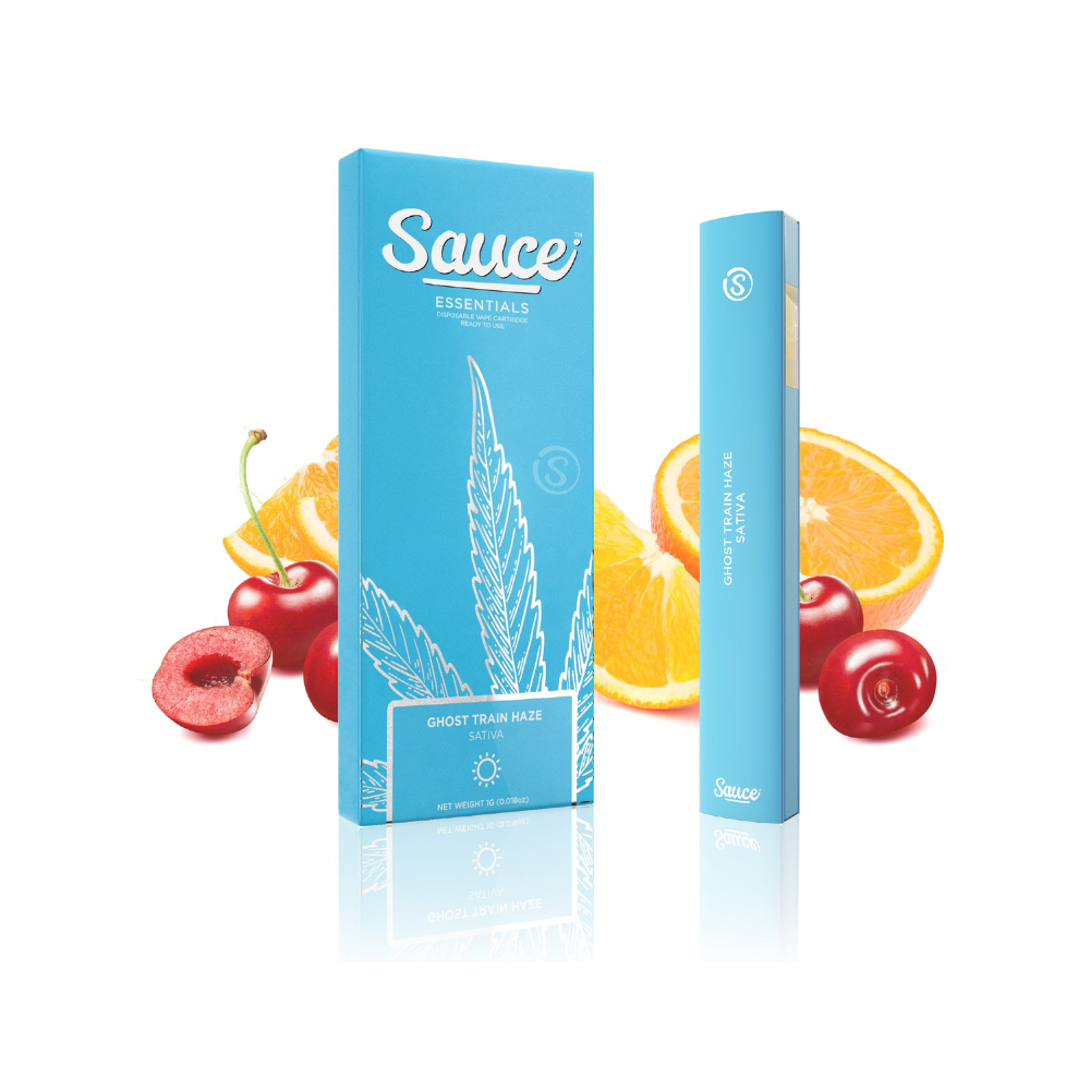 SAUCE ESSENTIALS 1 GRAM DISPOSABLE PEN GHOST TRAIN HAZE SATIVA