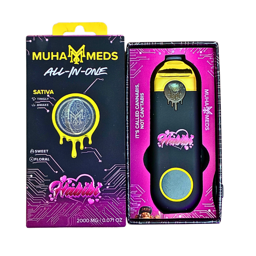 MUHA MEDS "HABIBI” 2G DISPOSABLE; 
SATIVA STRAIN 