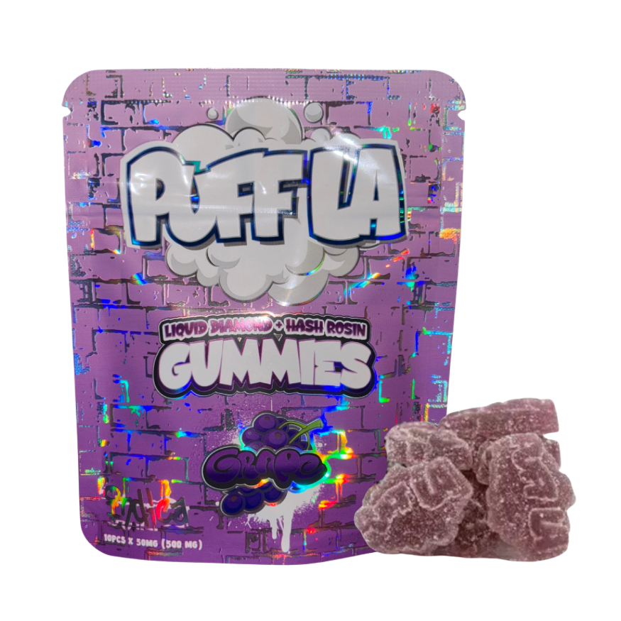 Puff LA Grape Gummies; Indica effects