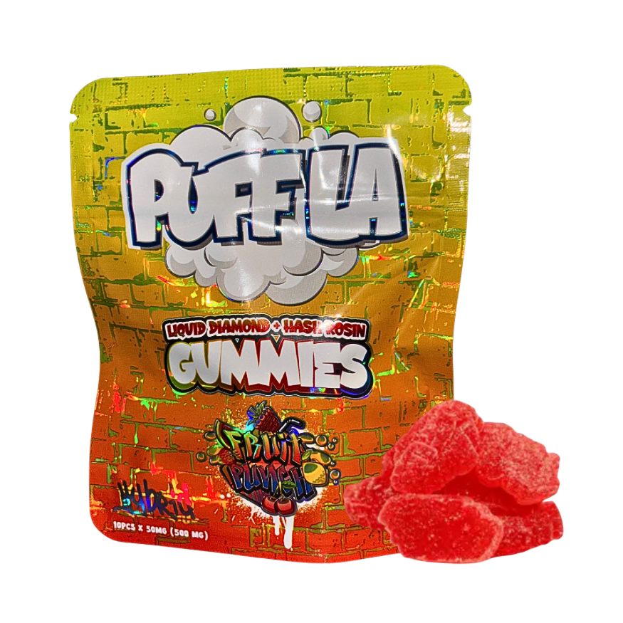 Puff LA Fruit Punch Gummies; Hybrid effects