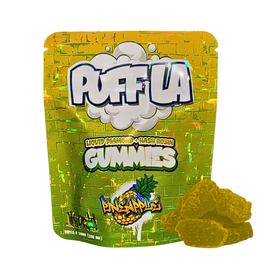 Puff LA Pineapple Gummies; Hybrid effects