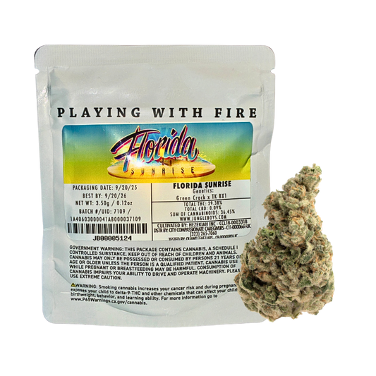JUNGLE BOYS "FLORIDA SUNRISE" CANNABIS FLOWER; HYBRID STRAIN