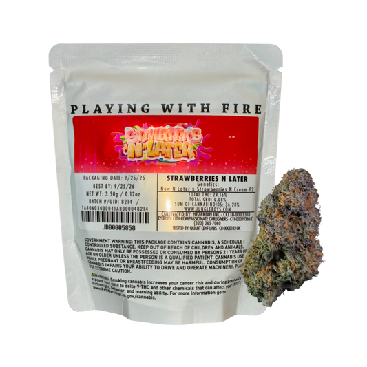 JUNGLE BOYS "STRAWBERRIES N LATER" CANNABIS FLOWER; HYBRID STRAIN