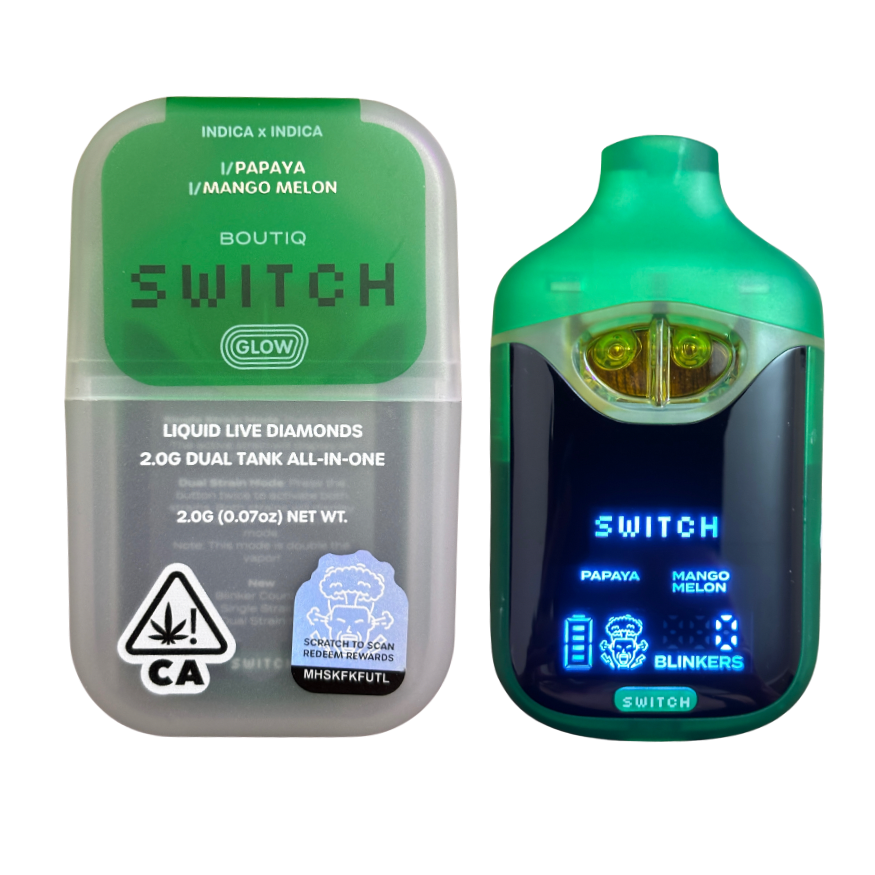 BOUTIQ SWITCH V4 GLOW EDITION "PAPAYA" x "MANGO MELON" 2G DUAL TANK DISPOSABLE