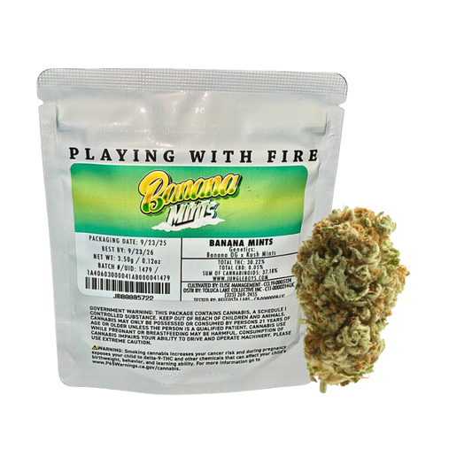 JUNGLE BOYS “BANANA MINTS" CANNABIS FLOWER; HYBRID STRAIN 