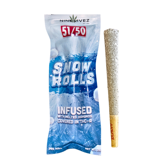 NINE LIVES 51/50 Infused pre-rolls; hybrid strain