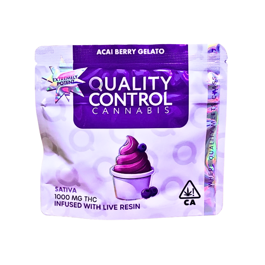 QUALITY CONTROL CANNABIS LIVE RESIN INFUSED GUMMIES