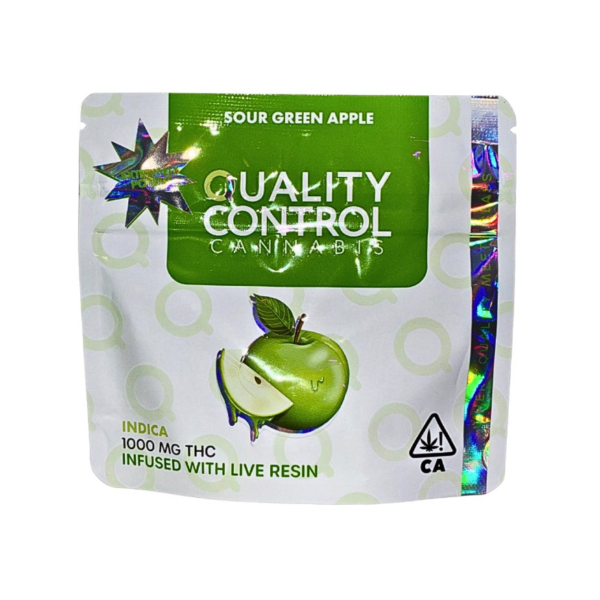 QUALITY CONTROL CANNABIS LIVE RESIN INFUSED GUMMIES