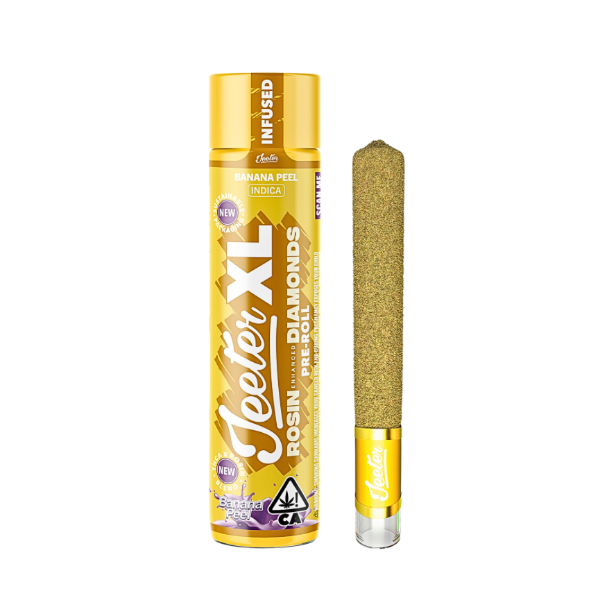 JEETER XL "BANANA PEEL" 2G INFUSED PRE-ROLL; INDICA STRAIN