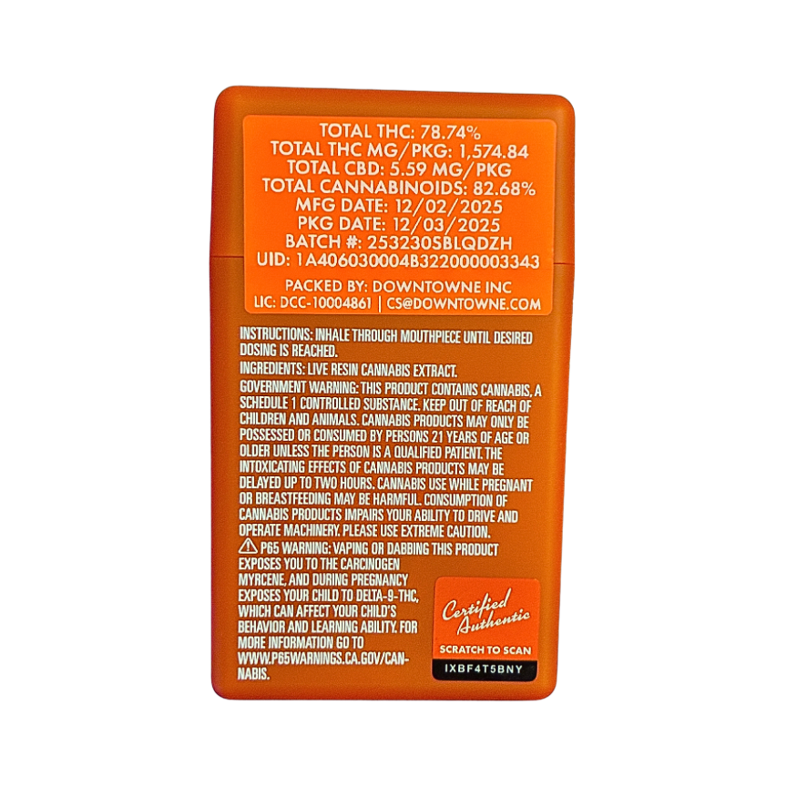 Sherbinskis D-31 and Z-Head Indica strains vape on a transparent background