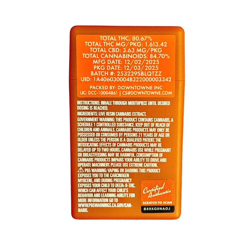 Sherbinskis Taziki Indica and Sunset-Z Hybrid strains, with a digital screen, on a transparent background