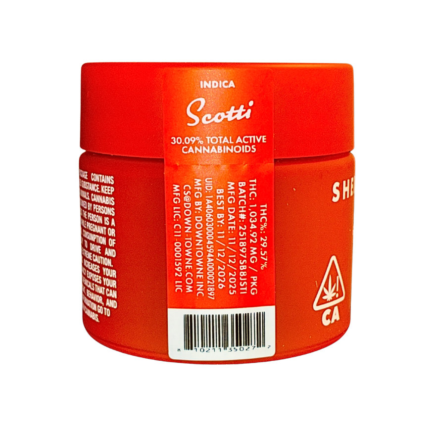 Sherbinskis Exotic Cannabis Flower, Scotti Indica strain on a transparent background