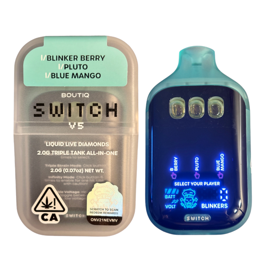 BOUTIQ SWITCH V5 (3 in 1)
“BLINKER BERRY” x “PLUTO” x “BLUE MANGO” (INDICA)