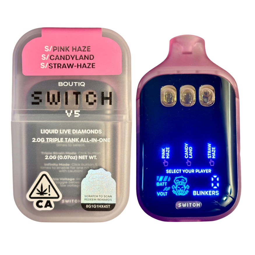 BOUTIQ SWITCH V5 (3 in 1)
“PINK HAZE” x “CANDYLAND” x “STRAW-HAZE” (SATIVA)