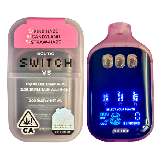 BOUTIQ SWITCH V5 (3 in 1)
“PINK HAZE” x “CANDYLAND” x “STRAW-HAZE” (SATIVA)