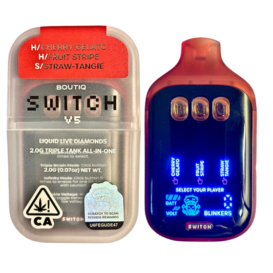 BOUTIQ SWITCH V5 (3 in 1) “CHERRY GELATO” (H), “FRUIT STRIPE” (H), “STRAW-TANGIE” (S)