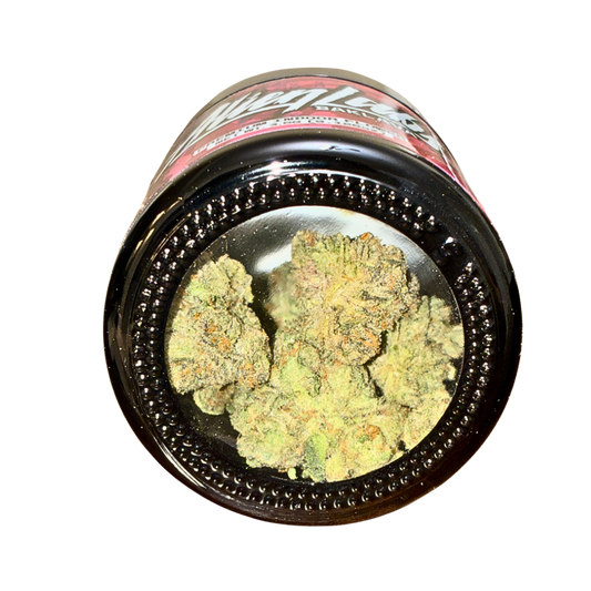Resinous Baklava cannabis buds on a transparent background.