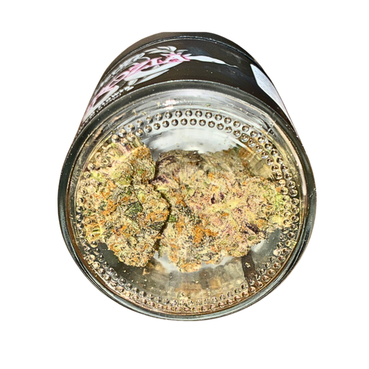 Vibrant Ambrozia cannabis buds on a transparent background.