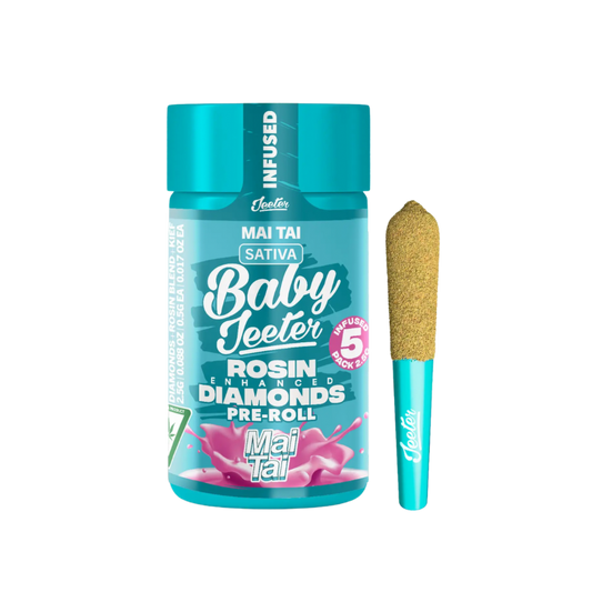 BABY JEETER  "MAI TAI" ROSIN INFUSED PRE-ROLL JAR; SATIVA STRAIN