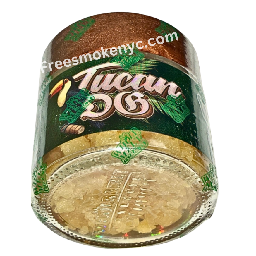 Whole Melt Premium Extracts Havana Edition 1oz live resin sugar Tucan OG Indica strain on transparent background 
