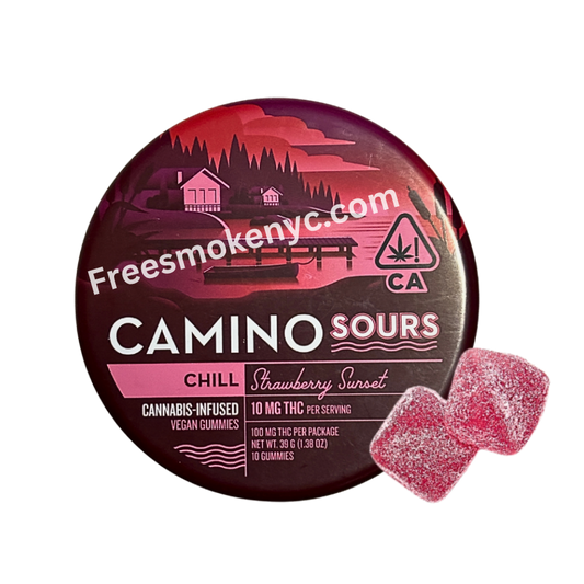 CAMINO SOURS "STRAWBERRY SUNSET" CANNABIS INFUSED GUMMIES