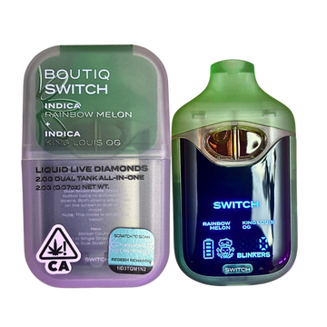 BOUTIQ SWITCH V4 "RAINBOW MELON" X "KING LOUIS OG" 2G DUAL TANK DISPOSABLE