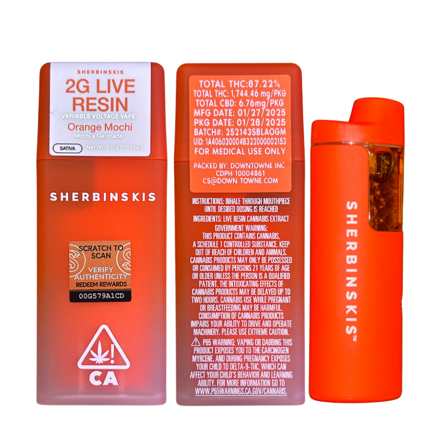 SHERBINSKI “ORANGE MOCHI” 2G LIVE RESIN