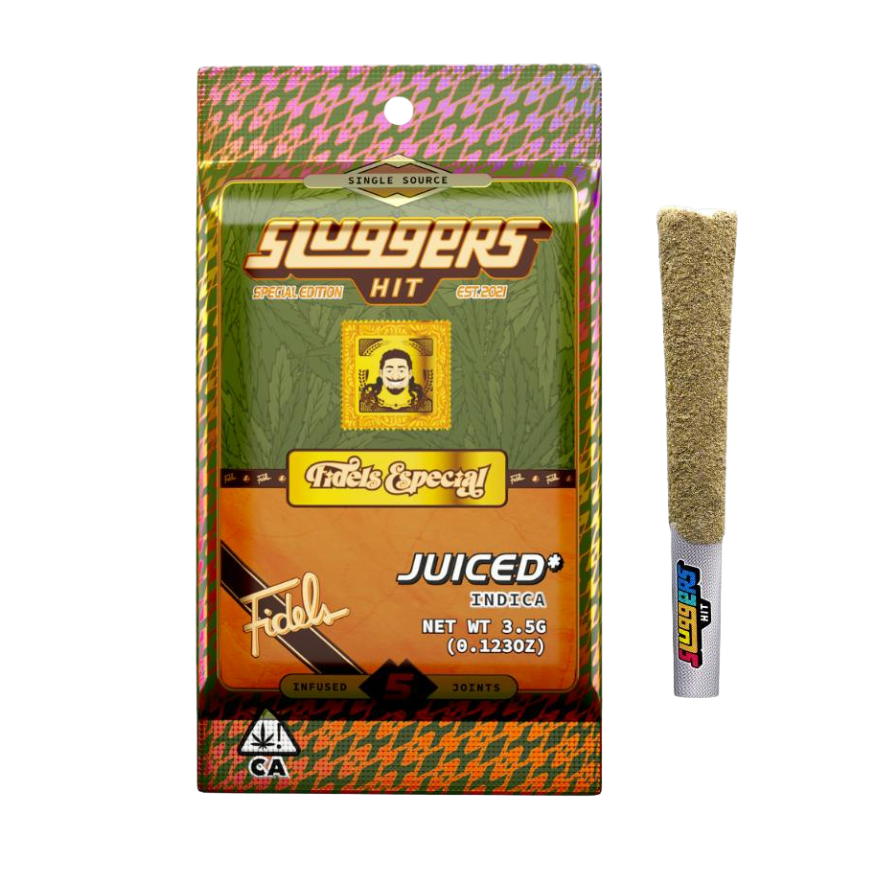 SLUGGERS HIT x FIDELS “FIDELS ESPECIAL” INFUSED PRE-ROLLS; INDICA STRAIN