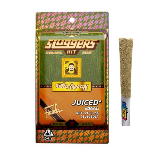 SLUGGERS HIT x FIDELS “FIDELS ESPECIAL” INFUSED PRE-ROLLS; INDICA STRAIN