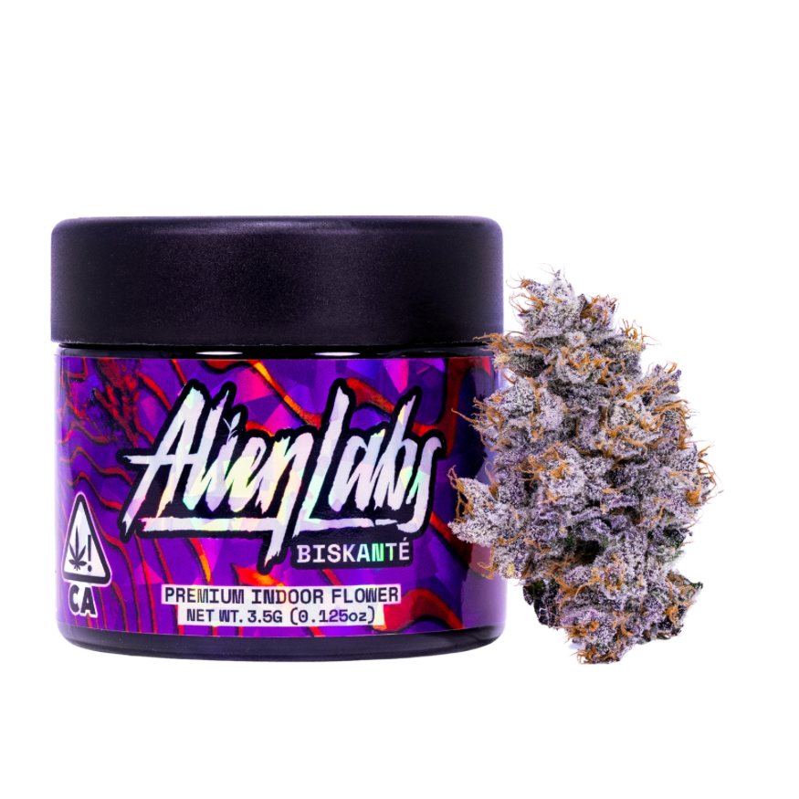 ALIEN LABS "BISKANTE" CANNABIS FLOWER; SATIVA STRAIN