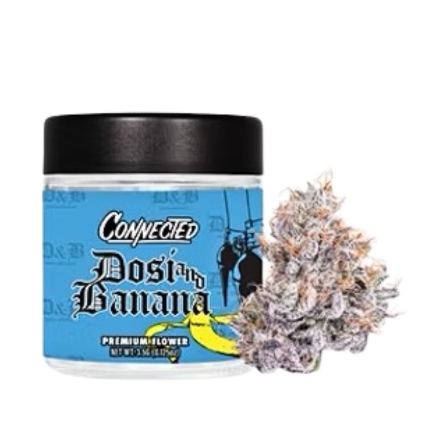 CONNECTED "DOSI AND BANANAS" CANNABIS FLOWER; HYBRID STRAIN
