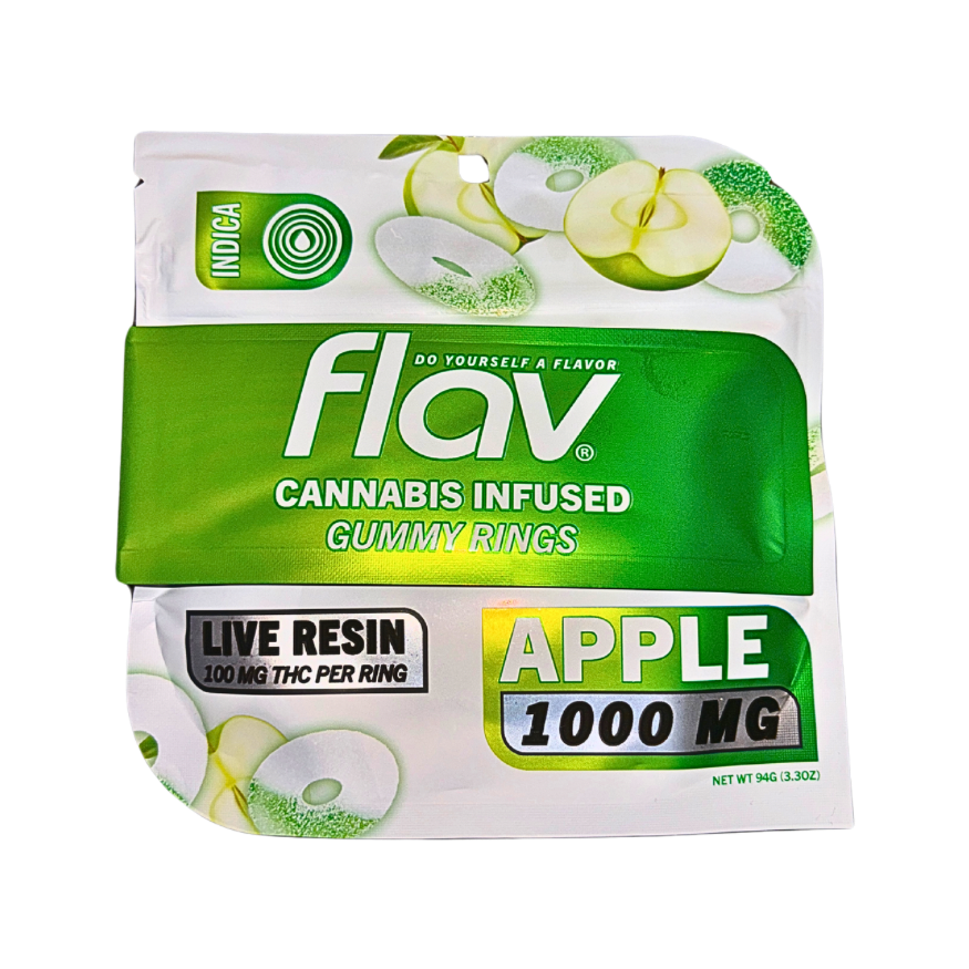 FLAV "APPLE" SOUR GUMMY BELTS; 1000mg per pack 